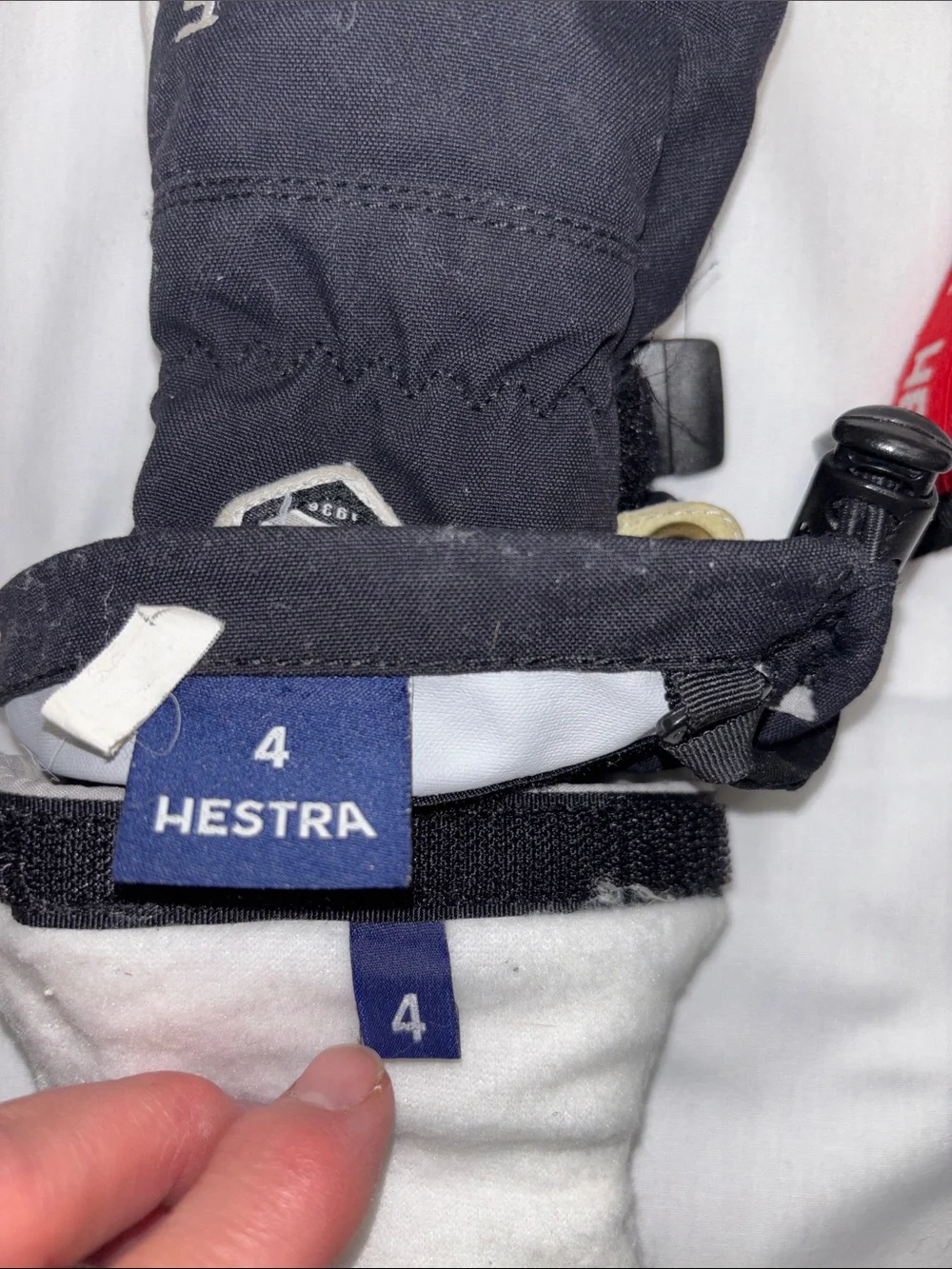 Hestra kids army leather heli-ski gloves removable liner 4